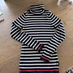 ポールスミス　ストライプ タートルネックセーター
