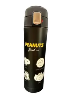 【新品】スヌーピー ステンレスボトル 480ml 黒 ピーナッツ・ソーシャル