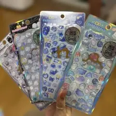 光るジュエルプチドロップストーン付き4枚set