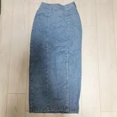 【GRL】グレイル デニム ロングタイトスカート フロントスリット