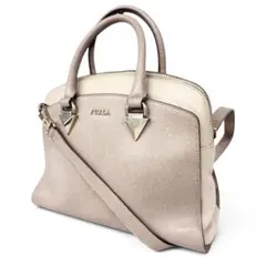 FURLA 2way 本革 サフィアーノ ショルダーバッグ ベージュ 肩掛けのサムネイル