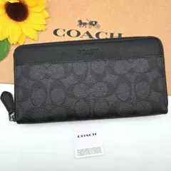COACH 長財布 新品 ブラック 新作 お札入れ 小銭入れ 在庫わずか