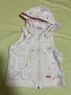 ミキハウス　うさこ刺繍ベスト　美品