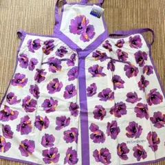 新品　イヴ・サンローラン　エプロン　パープル　花柄のサムネイル