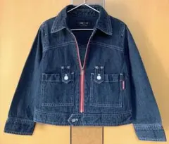 ★COMME CA ISM／コムサイズム★赤ファスナーデニムジャケット120cm