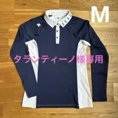 ☆★デサントゴルフ 長袖ポロシャツMネイビー