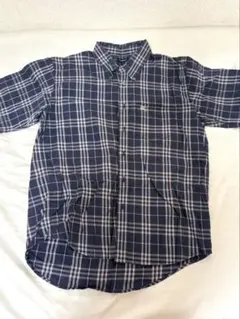 BURBERRY LONDON チェック柄 半袖シャツ ネイビーLのサムネイル