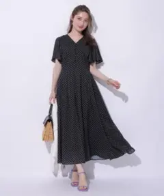 アプワイザーリッシェ　バリエーションフレアスリーブワンピース　アルページュ