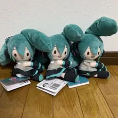 初音ミク　ふわぷち　くっつきぬいぐるみ　3種セット　タグ付き