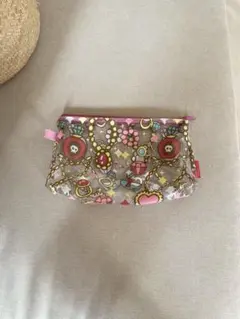 SWIMMER カラフル装飾の透明ポーチ