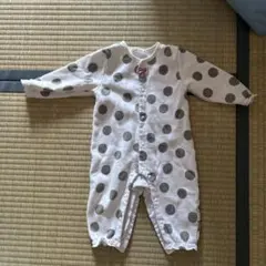 クロワッサンBEBE ドット柄ロンパース 80