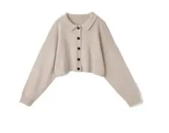 襟付きニット カーディガン