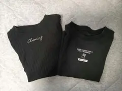 GU ブラック Tシャツ 2点セット 半袖　長袖　110