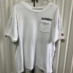 ELEMENT 白 Tシャツ ポケット付き