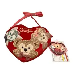 ダッフィー＆シェリーメイ＆ジェラトーニ　パスケース　スイートダッフィー