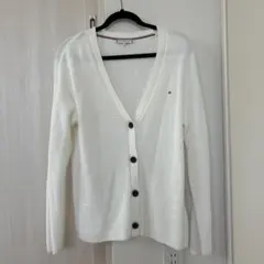 TOMMY HILFIGER 値下げ⭕️ホワイト ニットカーディガン 長袖