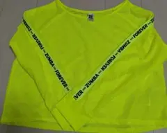ZUMBA 正規品　蛍光イエローメッシュカットソー