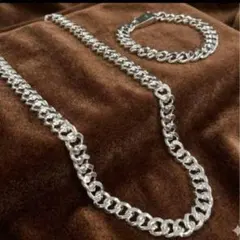 期間限定　メンズ　silver925 ブレス　ネックレス　セット　喜平　刻印