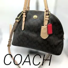COACH コーチ ハンドバッグ F26184 シグネチャー PVC ブラウンのサムネイル