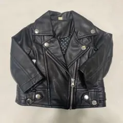 ライダースジャケット 黒 80cm