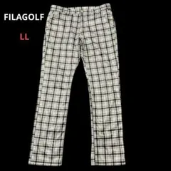 FILAGOLFチェック柄 メンズゴルフパンツ裏起毛LL