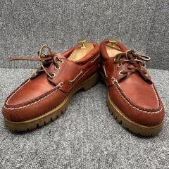 ジーエイチバス デッキシューズ 3アイレット 本革 【7.5】 TAN