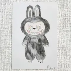 子供の絵】No.36 シークレットラブブ 手描きイラスト ポストカード