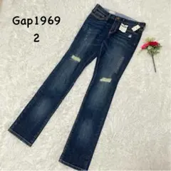 【ギャップ1969】M タグ付き　ダメージ加工　スキニーパンツ　ストレッチ抜群