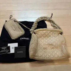 中古 美品 CHANEL 白 ツイードショルダーバッグ 証明書あり - メルカリ