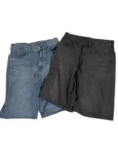 ショートパンツセット 青 黒セット　gu