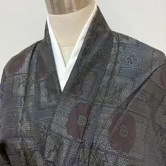 KN4207 大島紬 身丈159cm 着物 正絹