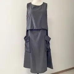 r.p.s 立体ビッグポケット　ノースリーブ　ワンピース