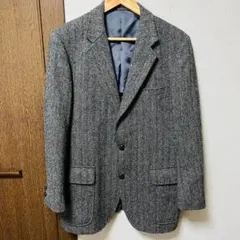 【J.PRESS】ヘリンボーン ツイード テーラードジャケット グレー