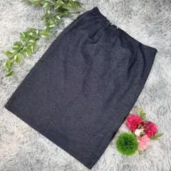 ✨TRANS WORK ✨サイズ38(M) ダークグレー タイトスカート ひざ丈