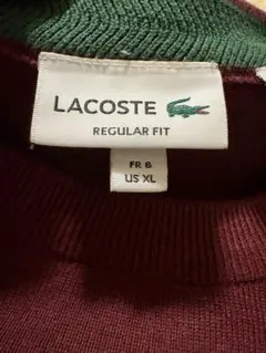 LACOSTE ラコステ クルーネックニット ボルドー