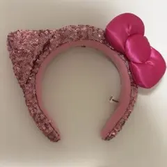 USJ ハローキティ カチューシャ ピンク スパンコール