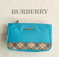 美品【バーバリー／BURBERRY】 ノバチェック切替 キャンバス ポーチ