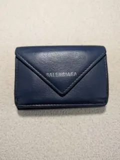 BALENCIAGA ネイビー 三つ折り財布