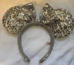 ディズニーミニーマウス風シルバースパンコールカチューシャ