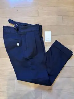 AUXCA TRUNK ネイビー ベルト付き スラックス M