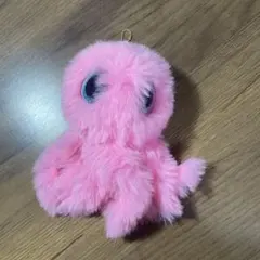 ピンク ファー タコ キーホルダー ぬいぐるみ
