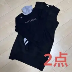 訳あり　デサント　ゴルフ　ニットワンピース　トップス　2点　秋冬　L