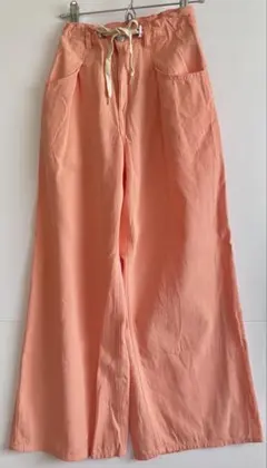 repipi armario 長ズボン 春夏用ズボン 淡オレンジ ワイドパンツ