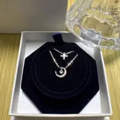 4°C ネックレスセット(月と星) クリスマス　限定　ガラスケース　外箱あり