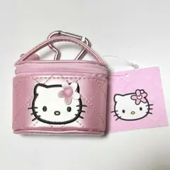 ハローキティ ミニチュアキルトシリーズ　バニティ型アクセサリーポーチ　ピンク