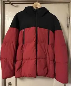 【GU】ダウンジャケット 赤/黒