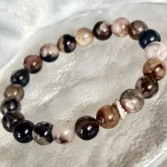 天然石 夜桜瑪瑙 デザインブレスレット 約9mm