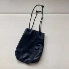 WCJ ソフトエコレザーバッグ 若槻千夏 巾着 ブラック - メルカリ