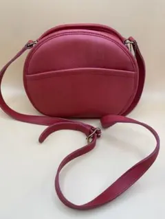 中古オールドコーチCOACH ショルダーバッグ レッド レザー