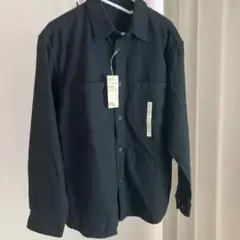 無印良品　シャツジャケット　両面起毛フランネル　ブラック